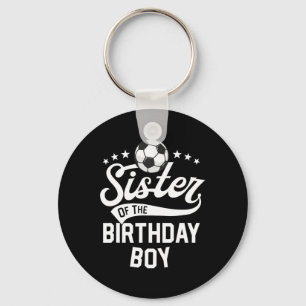 Zus van de jarige jongen Matching Family Voetbal Sleutelhanger