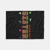 Zus Van De Jarige Pixel Game Feestje Match Fleece Deken (Voorkant (Horizontaal))