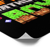 Zus van de jarige Pixel Gaming Video Game Poster (Hoek)