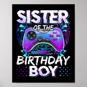 Zus van de jarige Video Game Grappige verjaardag P Poster