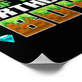 Zus van de Jarige Videospelertje Pixel Nummer Poster (Hoek)
