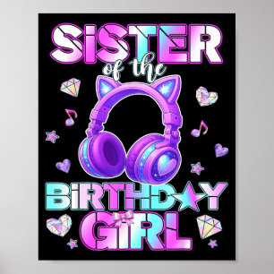 Zus van de k-pop-verjaardagsmeisjes Koreaanse muzi Poster