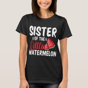 Zus van de kleine watermeloen zomer fruit familie t-shirt