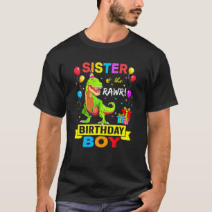 Zus van de Rawr Verjaardagsjongen Dinosaur Verjaar T-shirt