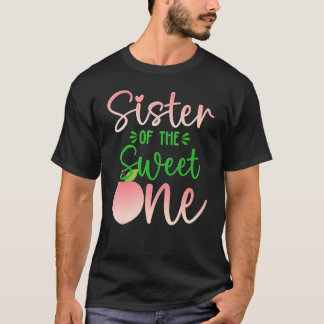 Zus van de verjaardag Een perzik 1e zomer fruit T-shirt