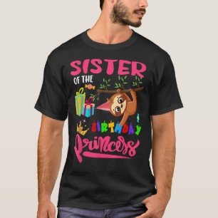 Zus van de verjaardag prinses kostuum Sloth Ki T-shirt