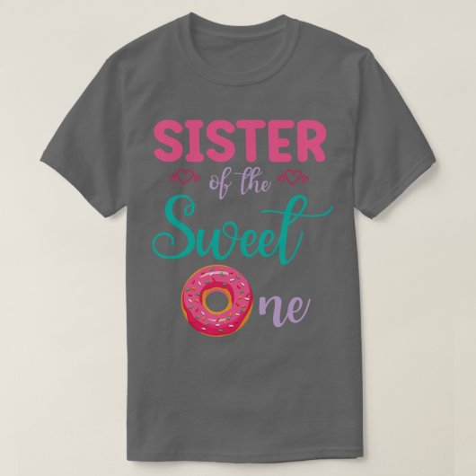Zus van de zoete Donut Cake Happy Me Brother T-shirt (Design voorkant)