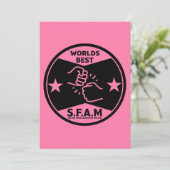 Zus van een andere meneer feestdagenkaart (Staand voorkant)