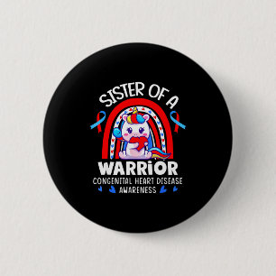 Zus Van Een Hartkrijger Chd Week Aangeboren Hart Ronde Button 5,7 Cm