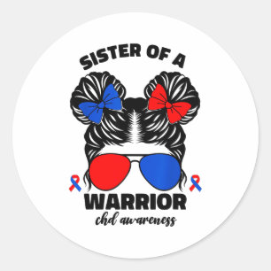 Zus van een krijger CHD aangeboren hartafwijking A Ronde Sticker