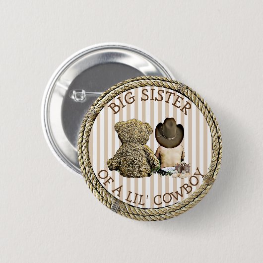 Zus van een Lil Cowboy Button (Voorkant /achterkant)