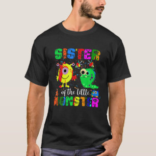 Zus van het Kleine Monster Thema Verjaardagsgezin T-shirt