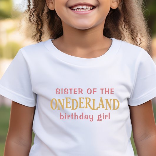 Zus van het verjaardagsmeisje Alice in Wonderland T-shirt