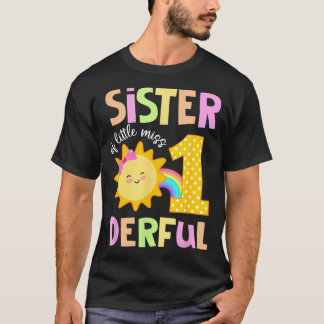 Zus van Little Miss Onederful eerste verjaardag zo T-shirt