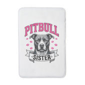 Zus van Pitbull Retro Hondenliefhebber Vectorontwe Badmat (Voorkant Verticaal)
