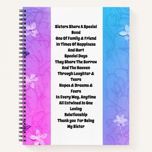 Zus verfraaid notitieboek (Voorkant)