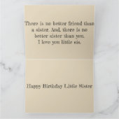 "Zus" Verjaardag Kaart (Binnen)