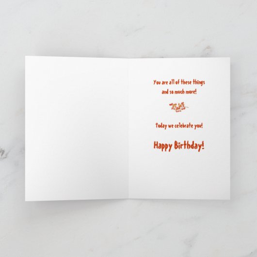 Zus Verjaardag Kaart (Binnen)