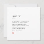 Zus Verjaardag Kaart<br><div class="desc">Ontdek ons Sisterly Affection Collectie,  met Birthday,  Definition en Best Friend Kaarten,  samen met doordachte geschenken en een eenvoudige bedankkaart voor haar. Druk liefde,  en dankbaarheid uit,  en vier de unieke band met je zus in elk hartelijk gebaar.</div>