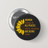 Zus Verjaardagscadeau Feministische Zonnebloem Kee Ronde Button 5,7 Cm (Voorkant /achterkant)
