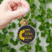 Zus Verjaardagscadeau Feministische Zonnebloem Kee Sleutelhanger (Hand)