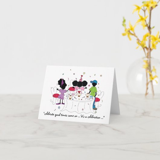 Zus viert... kaart (Gele Bloem)