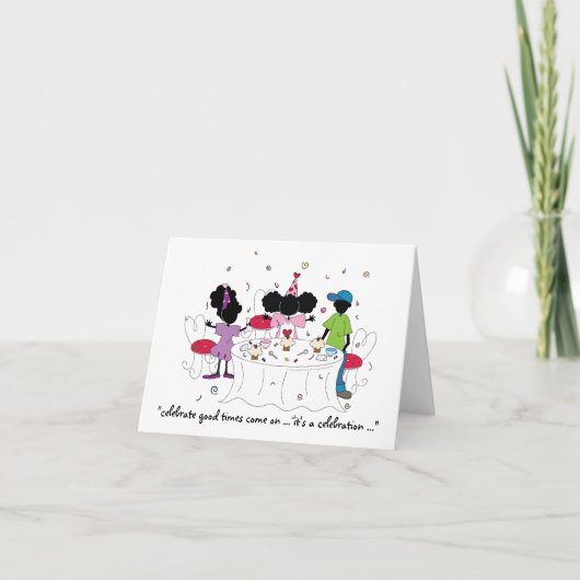 Zus viert... kaart (Voorkant)