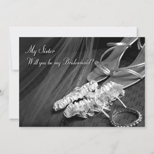 zus Will je bent mijn Bridesmaid Kaart (Voorkant)