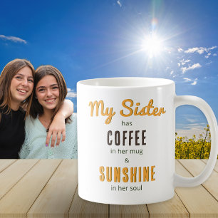 Zus Zonneschijn Ziel Mooie Bloemboeket Koffie Koffiemok