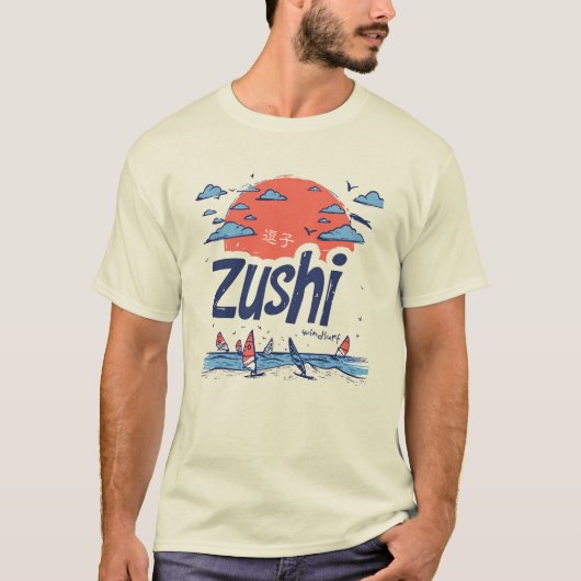 Zushi Beach Windsurfen Paradise T-shirt (Voorkant)