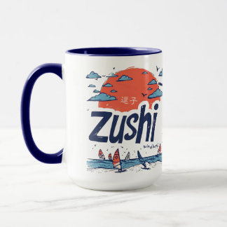 Zushi Windsurf Sunset Twee-Tons Koffiemok Mok
