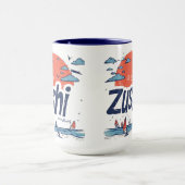 Zushi Windsurf Sunset Twee-Tons Koffiemok Mok (Midden)