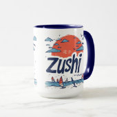 Zushi Windsurf Sunset Twee-Tons Koffiemok Mok (Voorkant rechts)