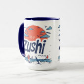 Zushi Windsurf Sunset Twee-Tons Koffiemok Mok (Voorkant links)