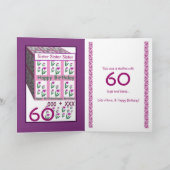 Zusje - Gelukkige 60ste verjaardag Kaart (Binnen)