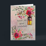 Zusje Gelukkige Verjaardag met Bloemen Kaart<br><div class="desc">Zeg Happy Birthday tegen je zus met een prachtige bloemenkaart - met de mogelijkheid om berichten te personaliseren.</div>