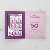 Zusje Happy 50th Birthday Kaart (Binnen)