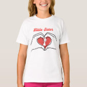 Zusje Hart Handen Mooie T-Shirt Design (Voorkant)
