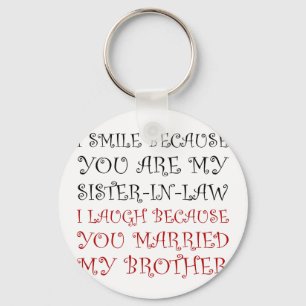 Zusje in de wet sleutelhanger