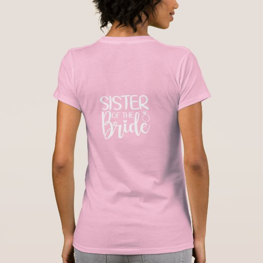 Zusje van de bruid t-shirt (Achterkant)