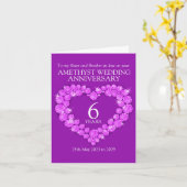 zusje voor de zestigste verjaardag van de amethyst kaart (Gele Bloem)