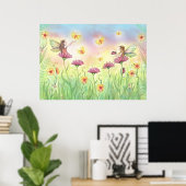Zusjesfeeën in de tuinposter poster (Thuiskantoor)