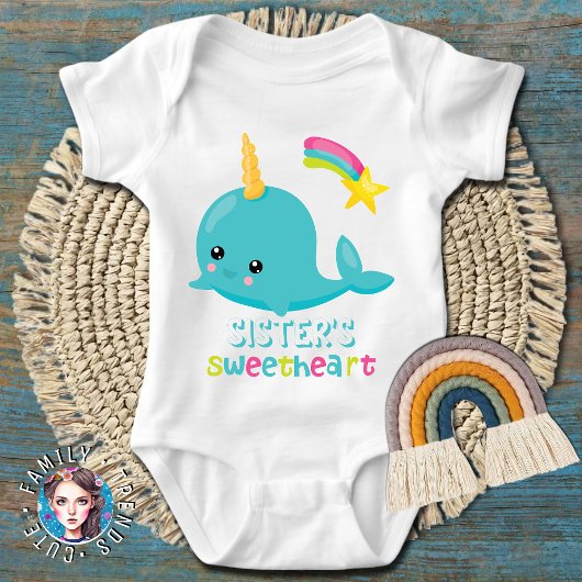 Zus's schatje Kawaii Narwal Romper