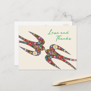 Zusse lentevloeren Weduwen Dank je wel Briefkaart