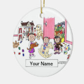 Zussen - 3 Meisjes in de ruimte Keramisch Ornament (Links)