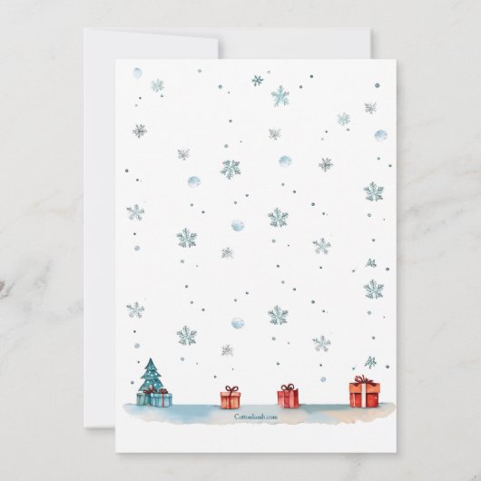 Zussen drie kerstdagen kaart (Achterkant)