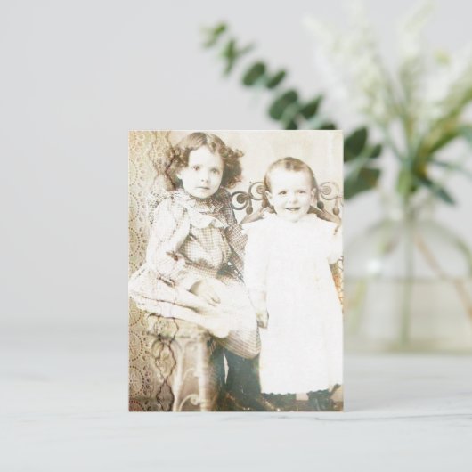 Zussen en kant briefkaart (Staand voorkant)