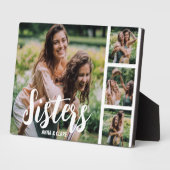 Zussen Gepersonaliseerd Foto Collage Plaque Fotoplaat (Zijkant)