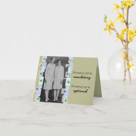  zussen groeien oude Kaart (Gele Bloem)