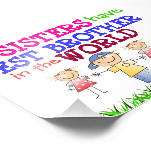 Zussen hebben de beste broederfoto foto afdruk (Hoek)